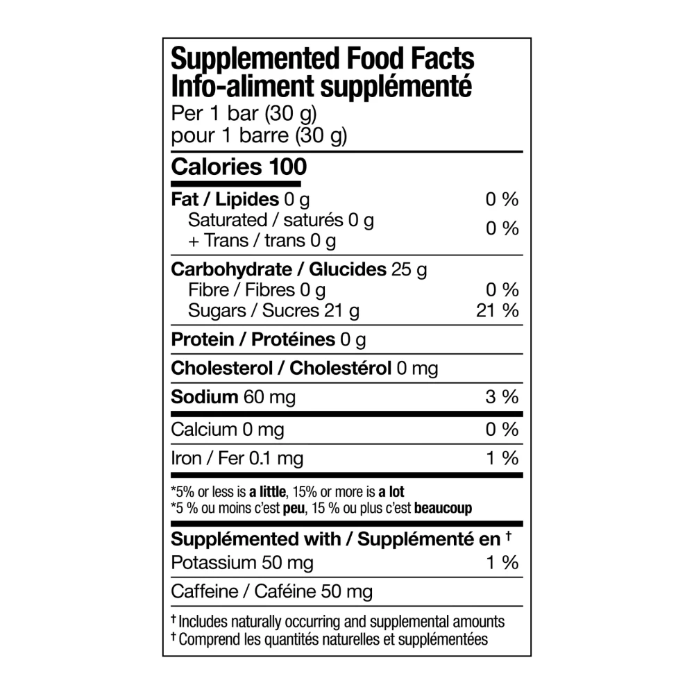 XACT Nutrition Lemon Energy Bar + CAFFEINE
