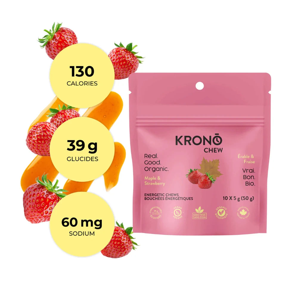 Maple and Strawberry Energy Bites by Krono Nutrition