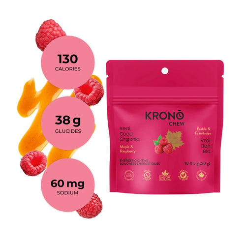 Maple and Raspberry Energy Bites by Krono Nutrition