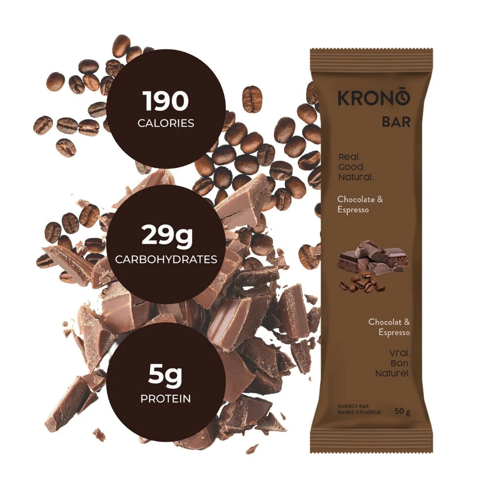 Krono Nutrition Chocolate and Espresso Energy Bar