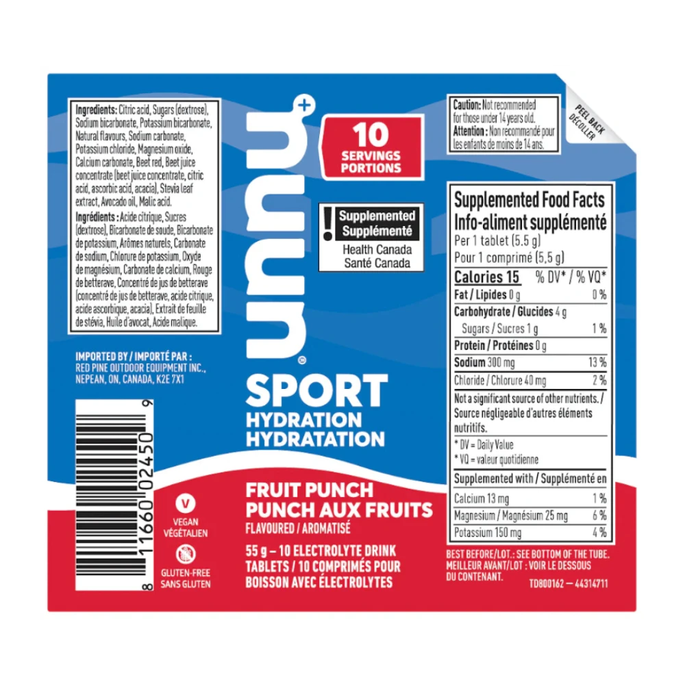 Nuun Sport Fruit Punch Effervescent Tablets