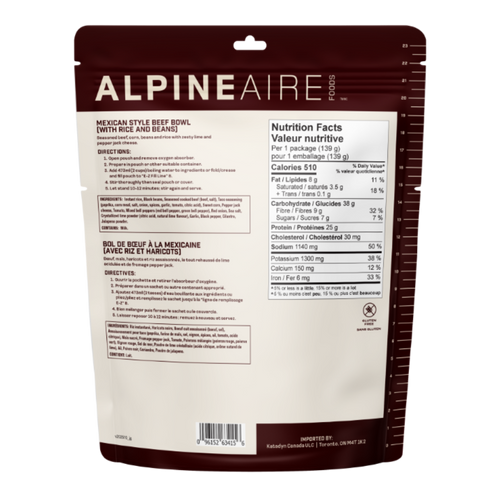 AlpineAire Mexican Beef Bowl (with Rice & Beans)