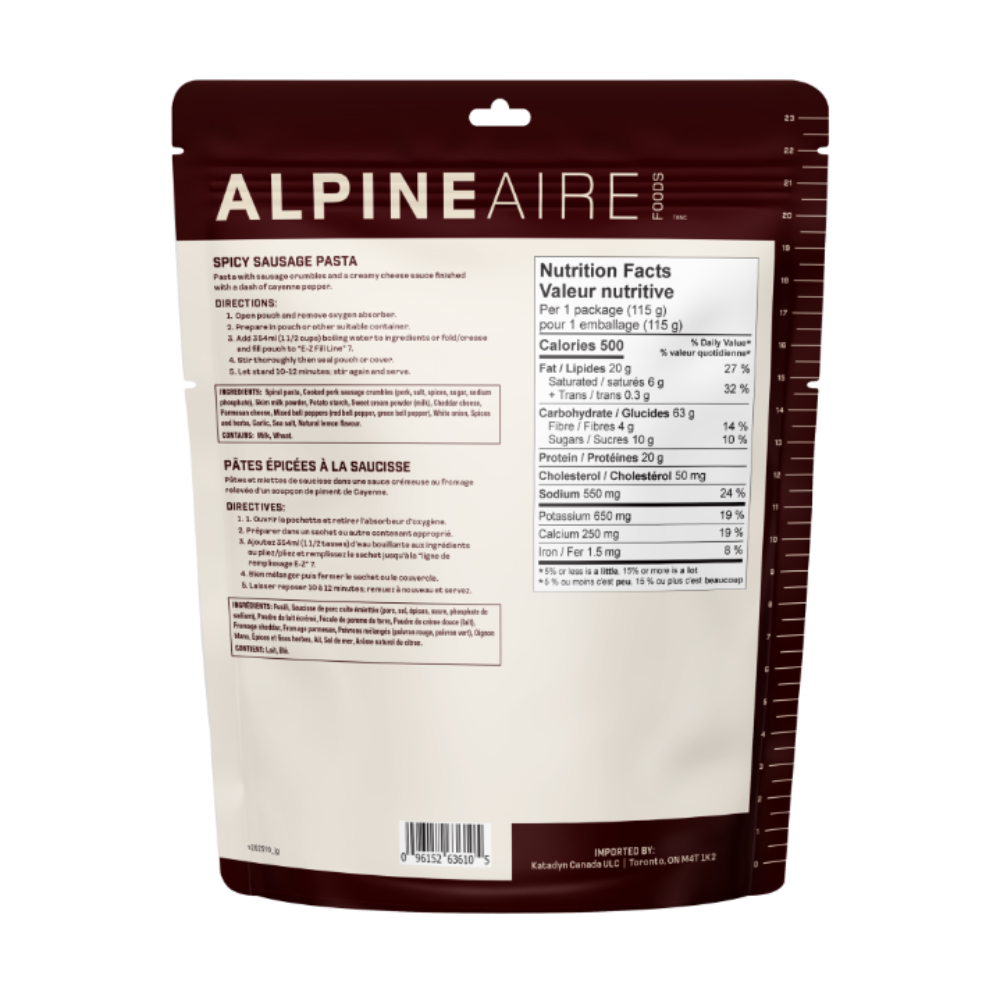 AlpineAire Spicy Sausage Pasta
