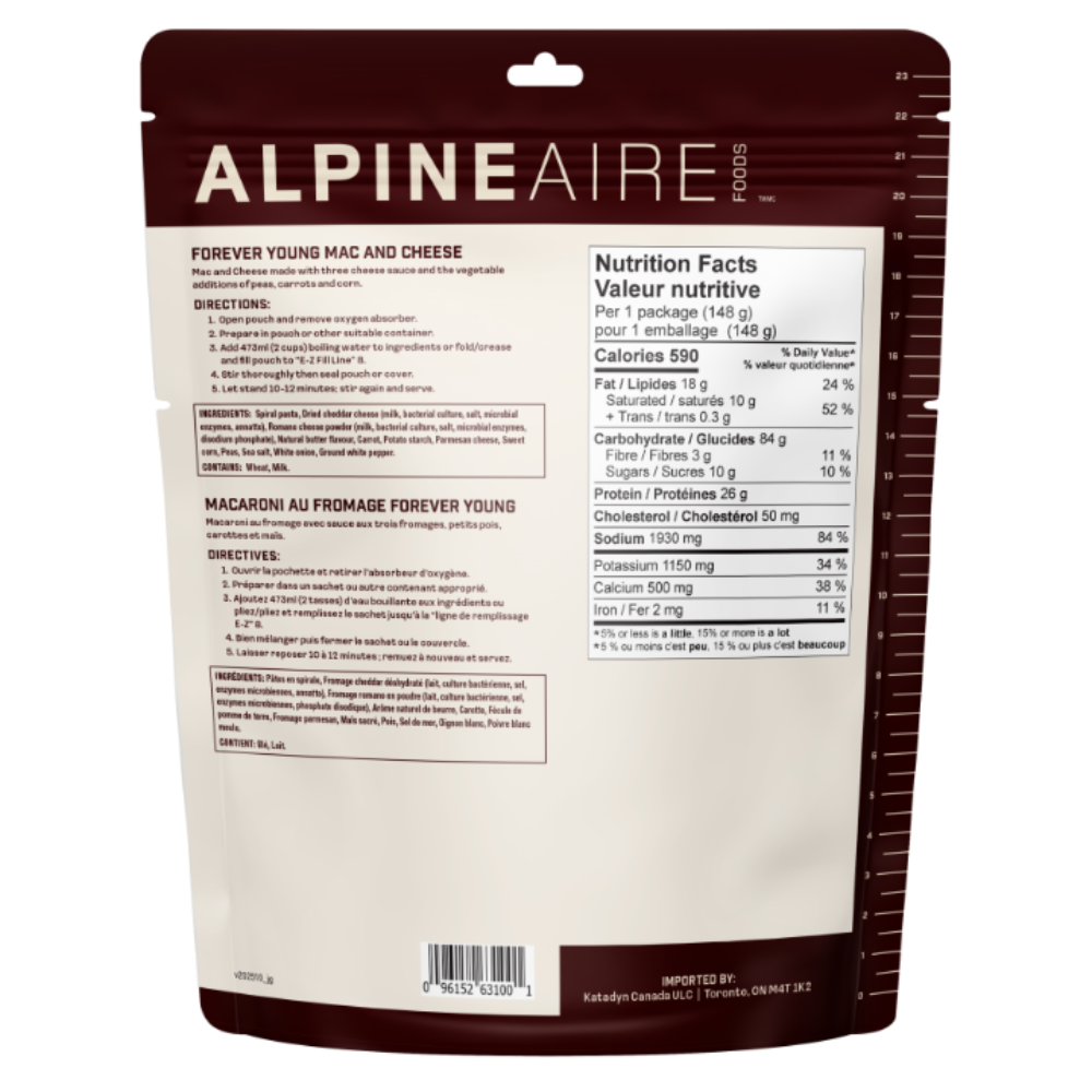 AlpineAire Forever Young Mac & Cheese Fusilli