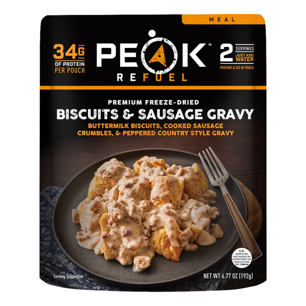 Biscuits feuilletés et sauce à la saucisse de Peak Refuel