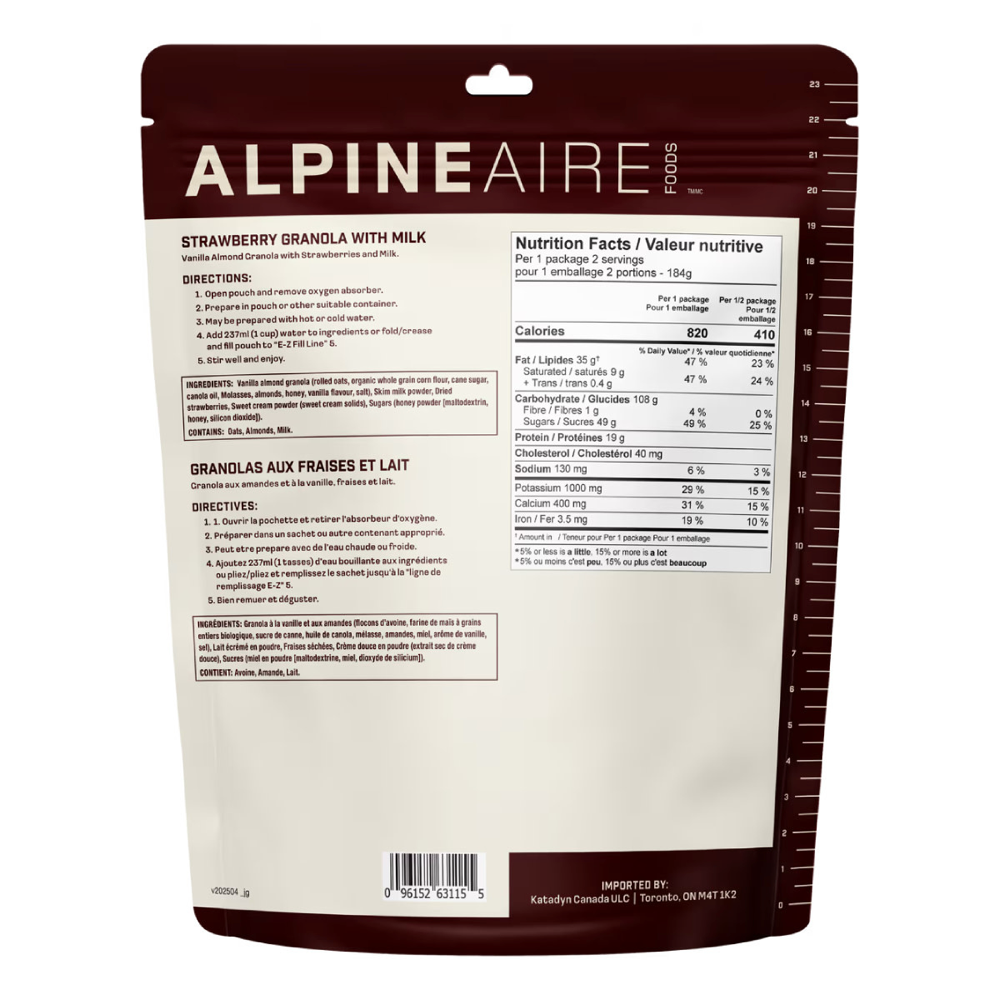 Alpine Aire Strawberry Granola with Milk