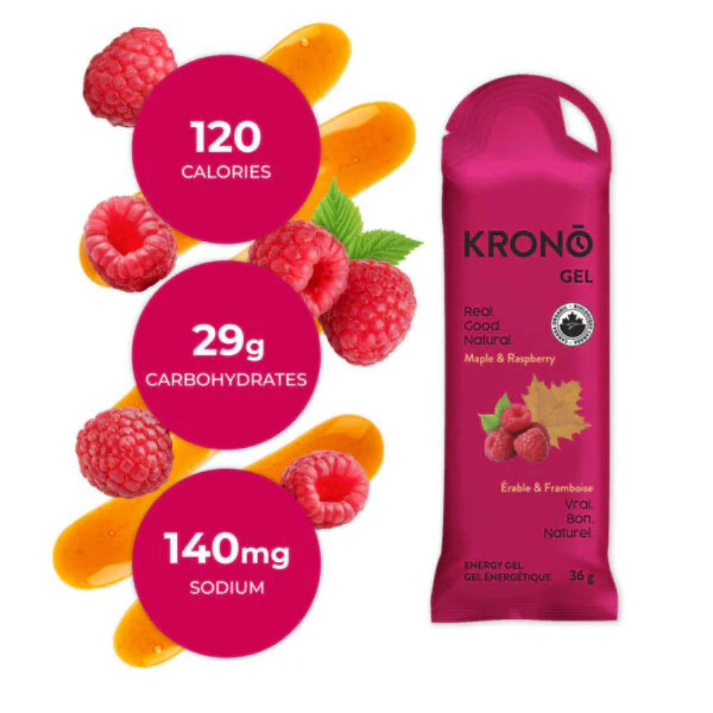 Gel érable et framboise de Krono Nutrition
