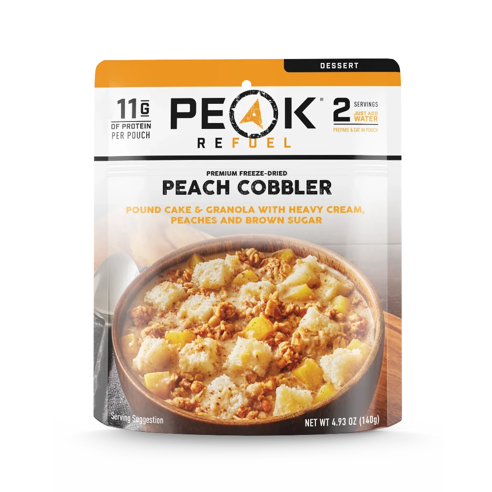 Gâteau pêches et crème de Peak Refuel