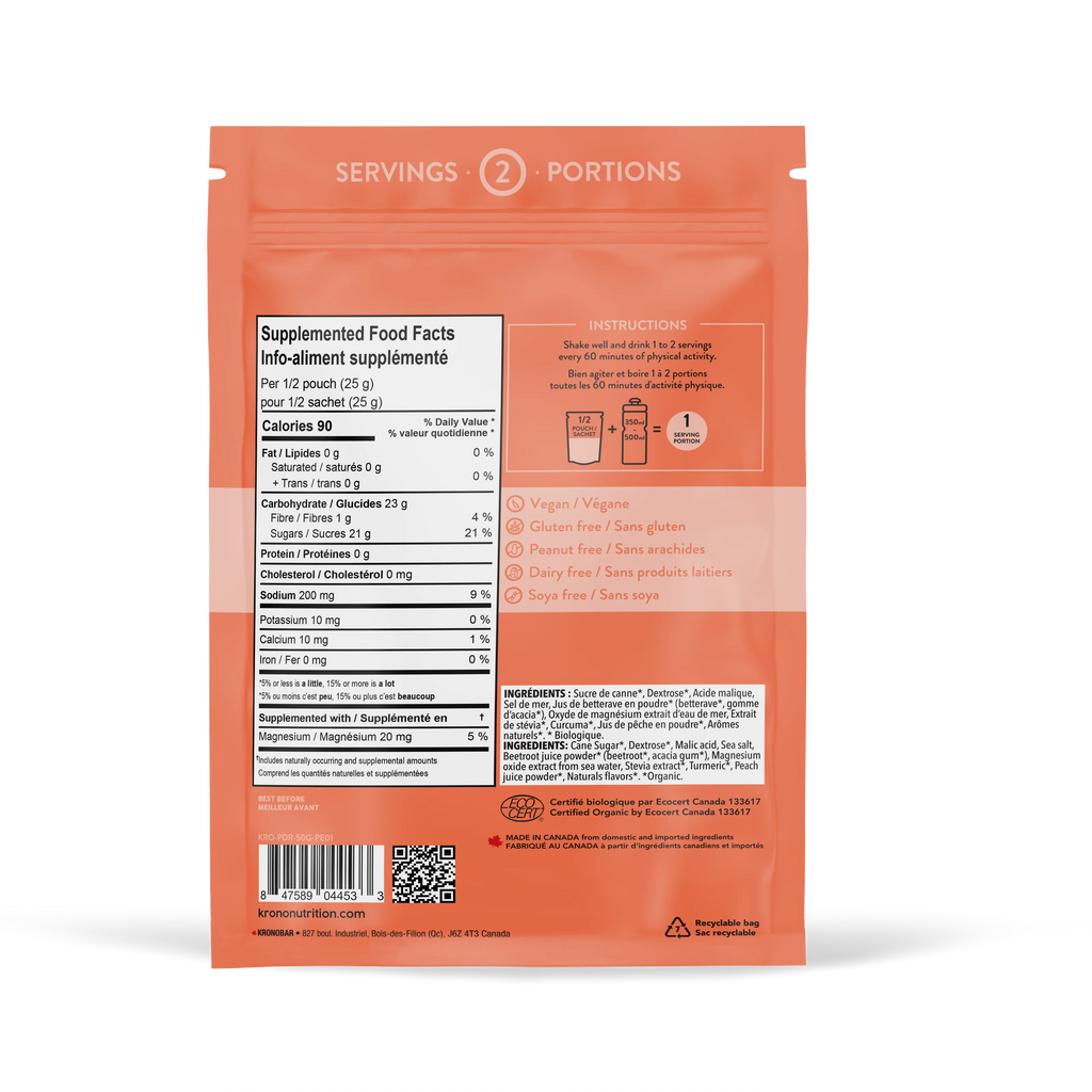Peach Sports Drink Mix by Krono Nutrition