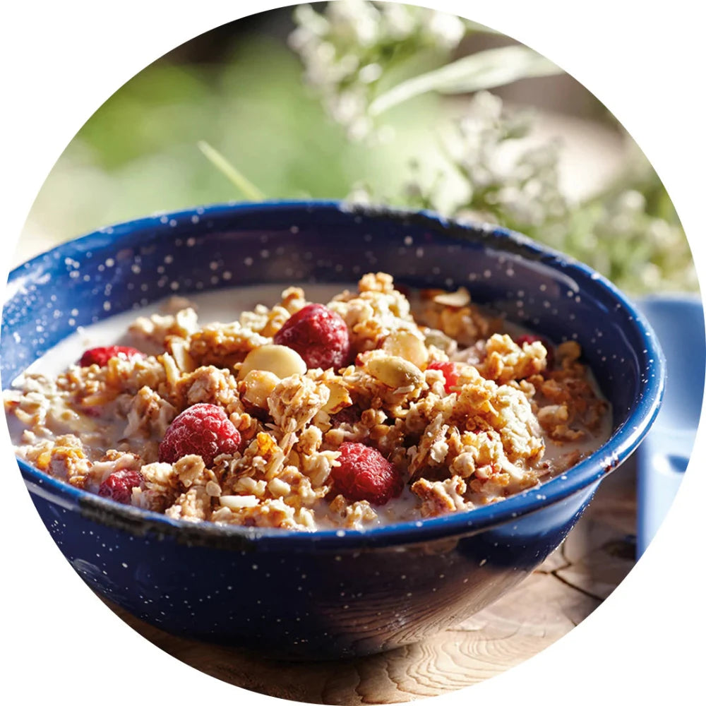Granola aux framboises et à la vanille de Happy Yak