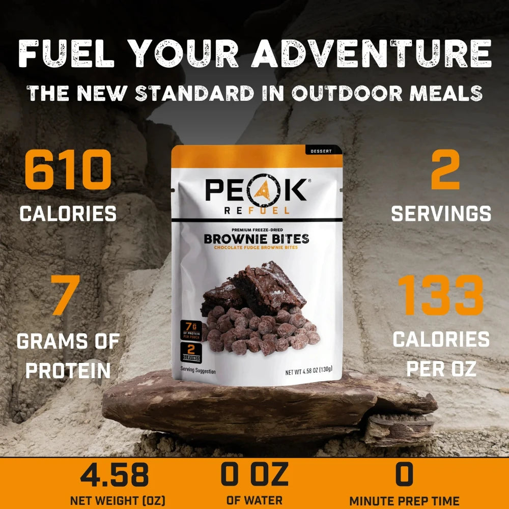 Bouchées de brownie de Peak Refuel