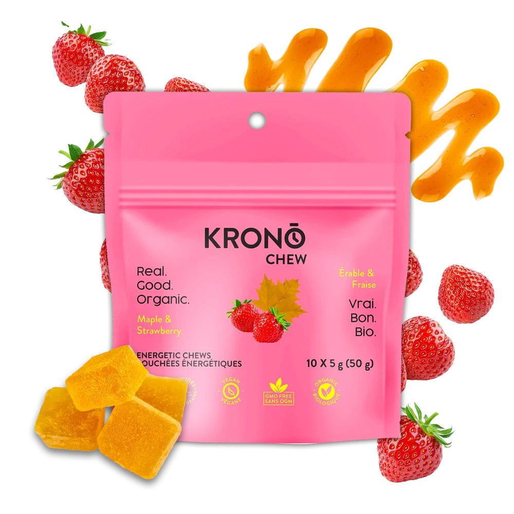 Maple and Strawberry Energy Bites by Krono Nutrition