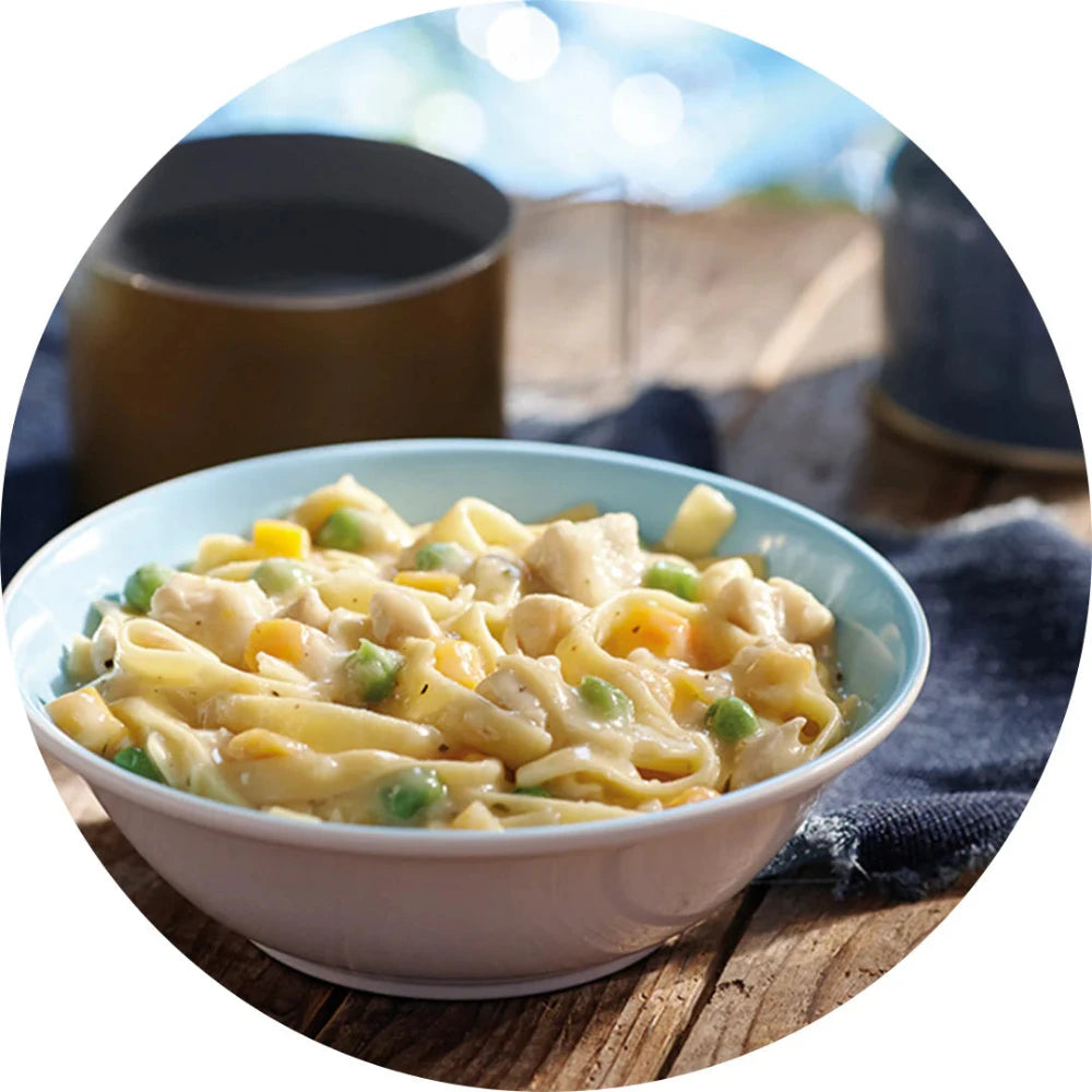 Blanquette de poulet et nouilles aux oeufs de Happy Yak