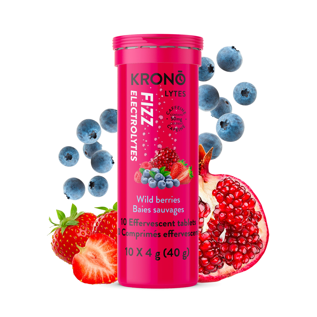 Wild berry effervescent tablets + CAFFEINE by Krono Nutrition