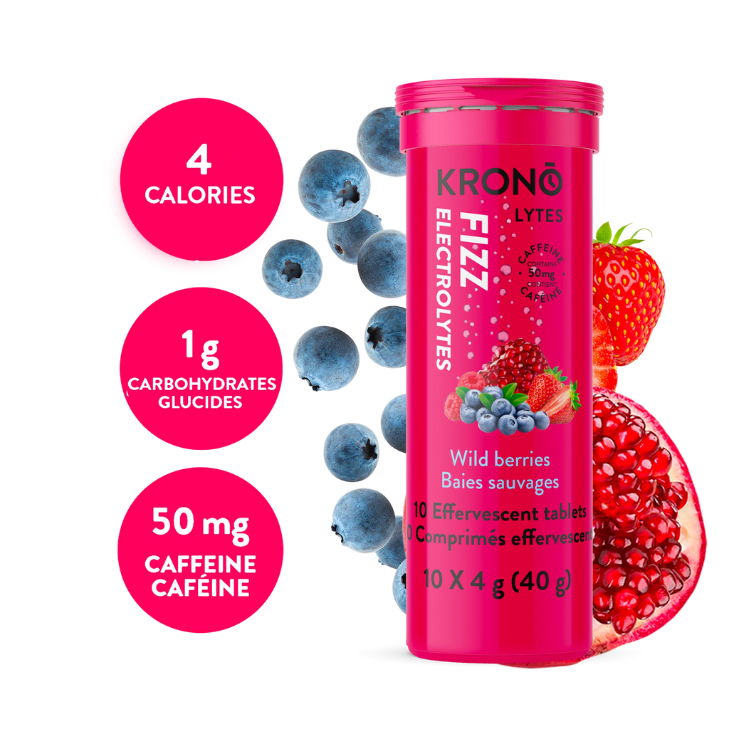 Wild berry effervescent tablets + CAFFEINE by Krono Nutrition