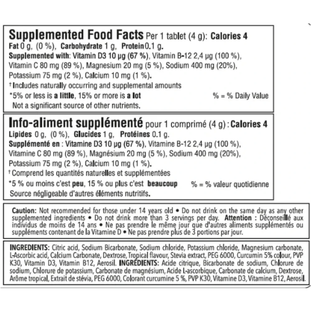 Krono Nutrition Tropical Fruit Effervescent Tablets