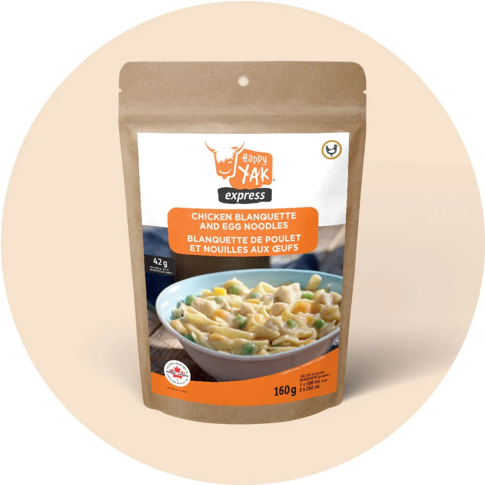 Blanquette de poulet et nouilles aux oeufs de Happy Yak